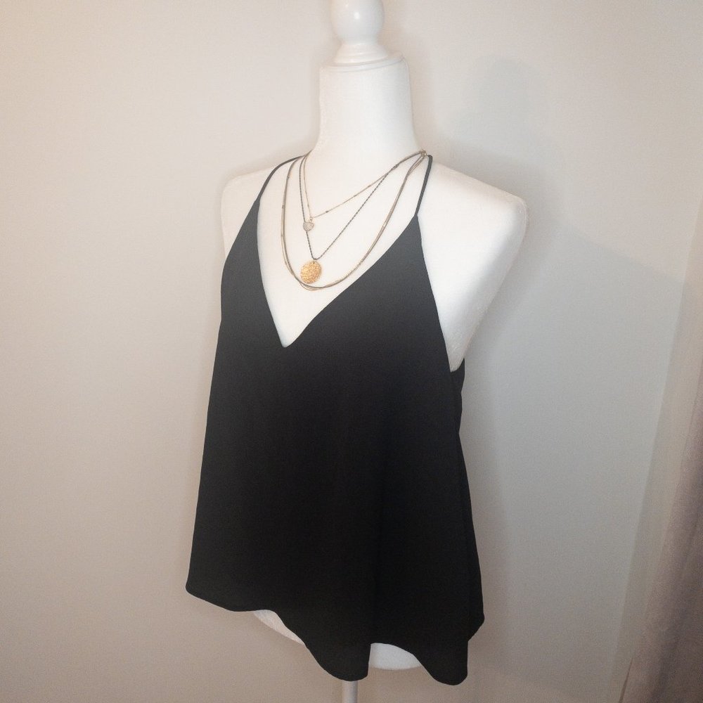 Detailed Back Black Top